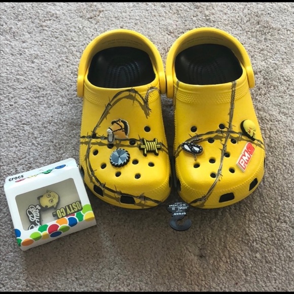 crocs post malone yellow